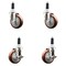 Service Caster 4 Inch 316SS Maroon Poly Swivel 1-1/8 Inch Expanding Stem Caster Brake SCC, 2PK SS316EX20S414-PPUB-MRN-2-TLB-2-118 - alternate 3